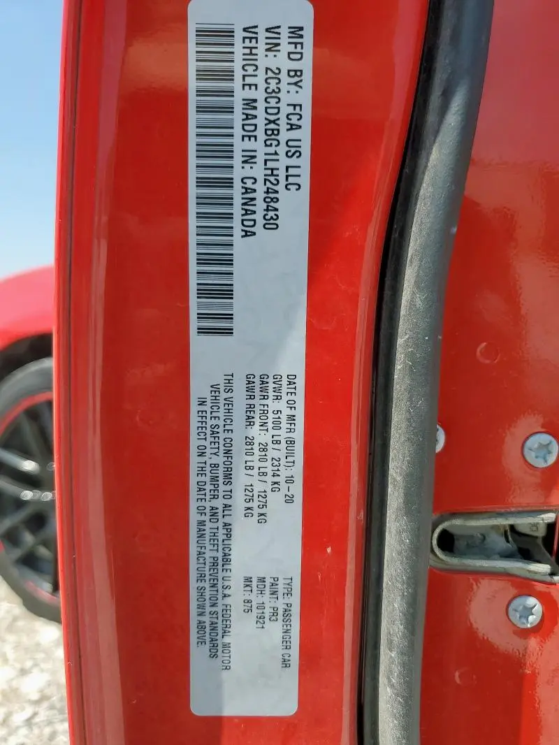 2020 DODGE CHARGER SXT  
