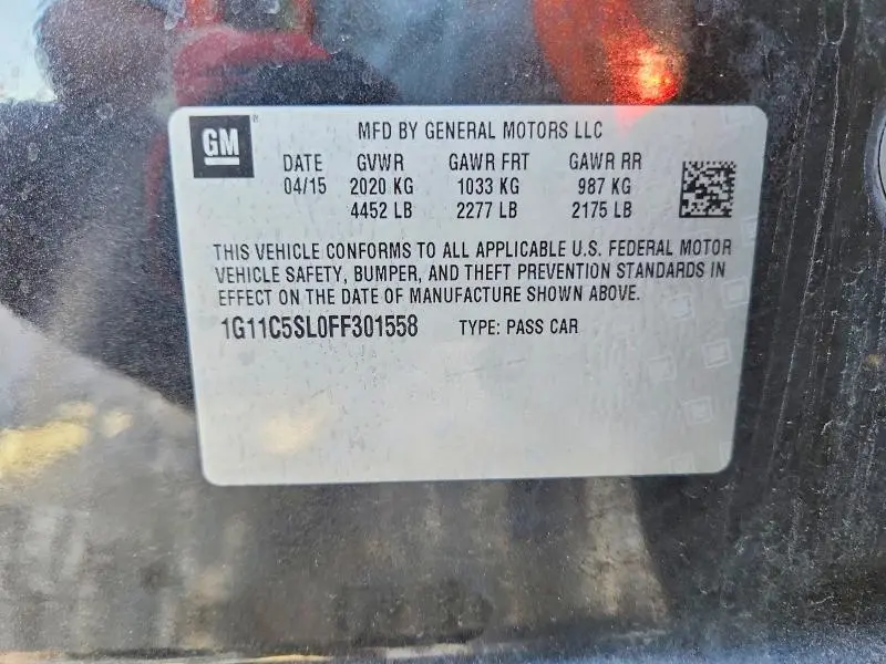 2015 CHEVROLET MALIBU 1LT  