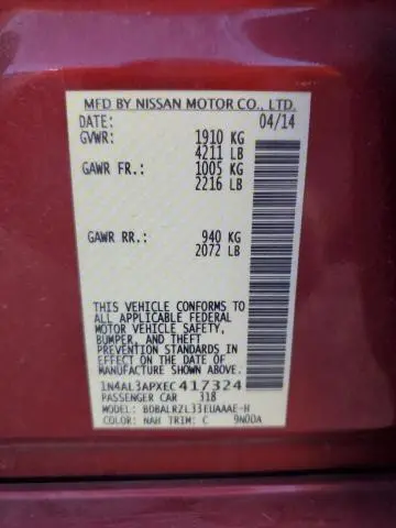 2014 NISSAN ALTIMA 2.5