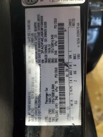 2019 FORD FIESTA SE  