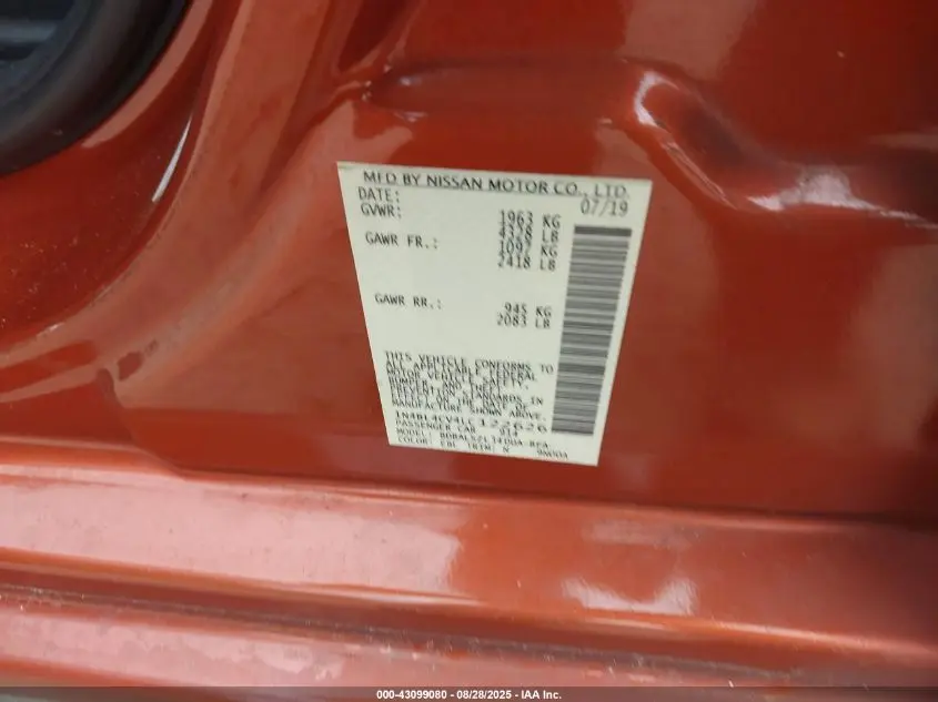 2020 NISSAN ALTIMA SR FWD