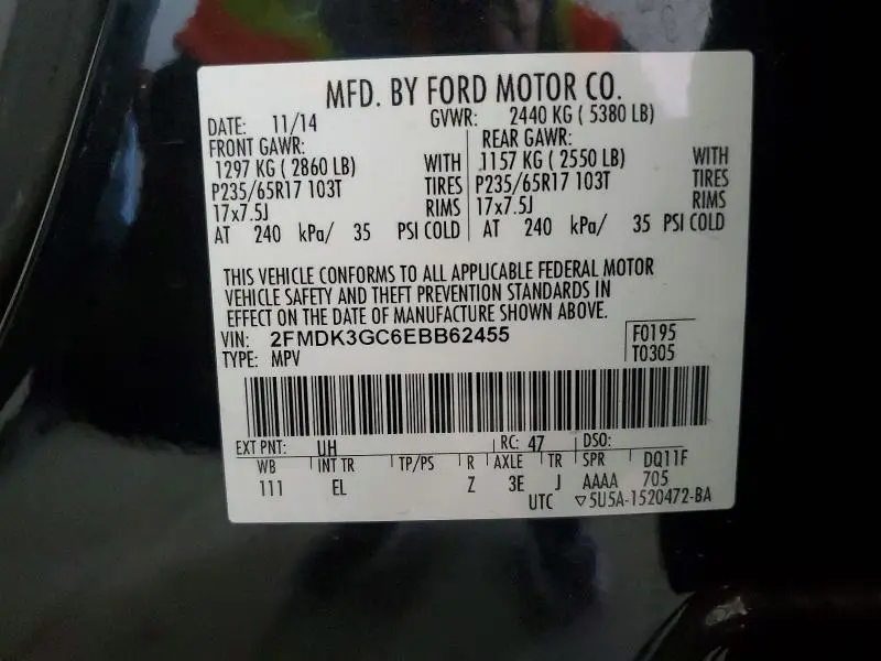 2014 FORD EDGE SE  