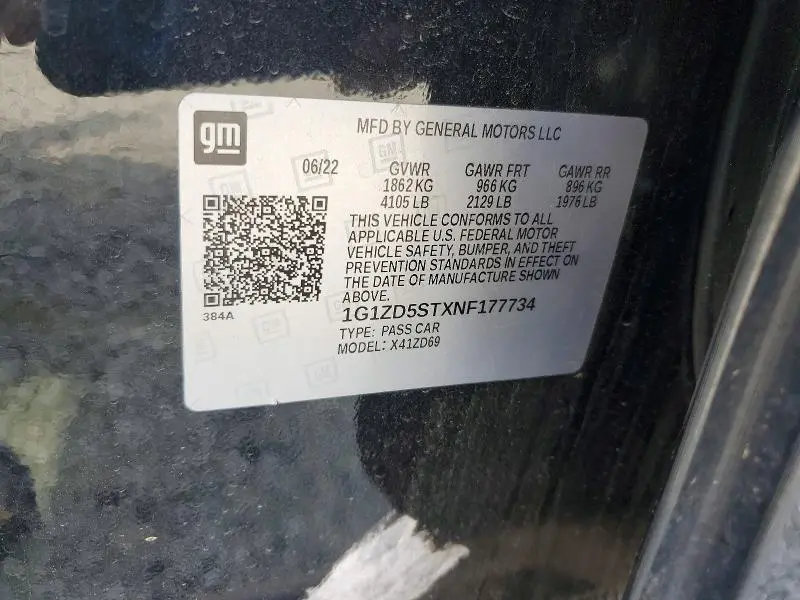 2022 CHEVROLET MALIBU LT  