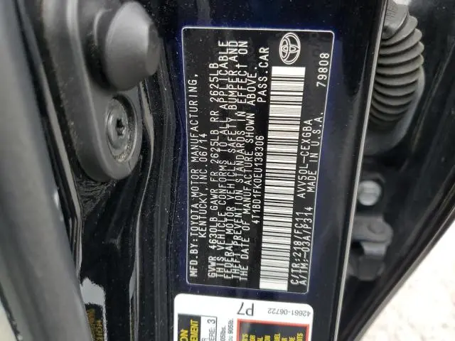 2014 TOYOTA CAMRY HYBRID  