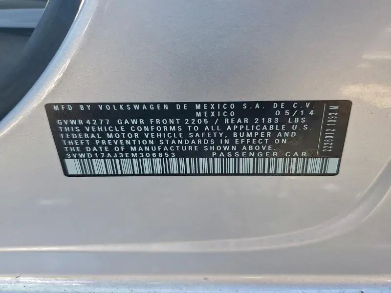 2014 VOLKSWAGEN JETTA SE  