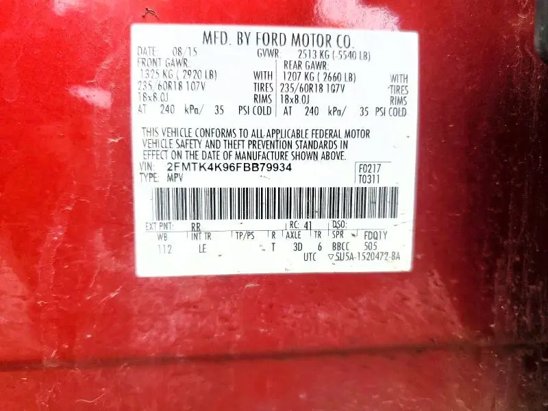 2015 FORD EDGE TITANIUM  