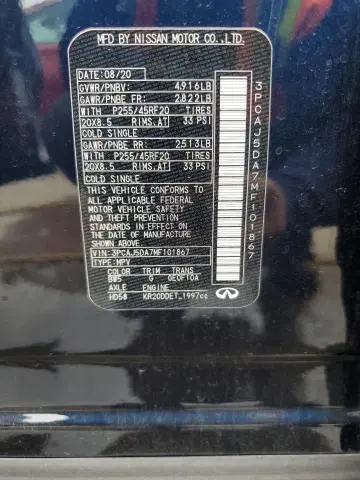2021 INFINITI QX50 SENSORY  