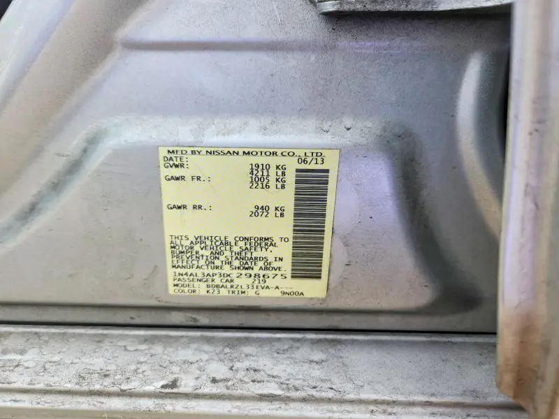 2013 NISSAN ALTIMA 2.5  