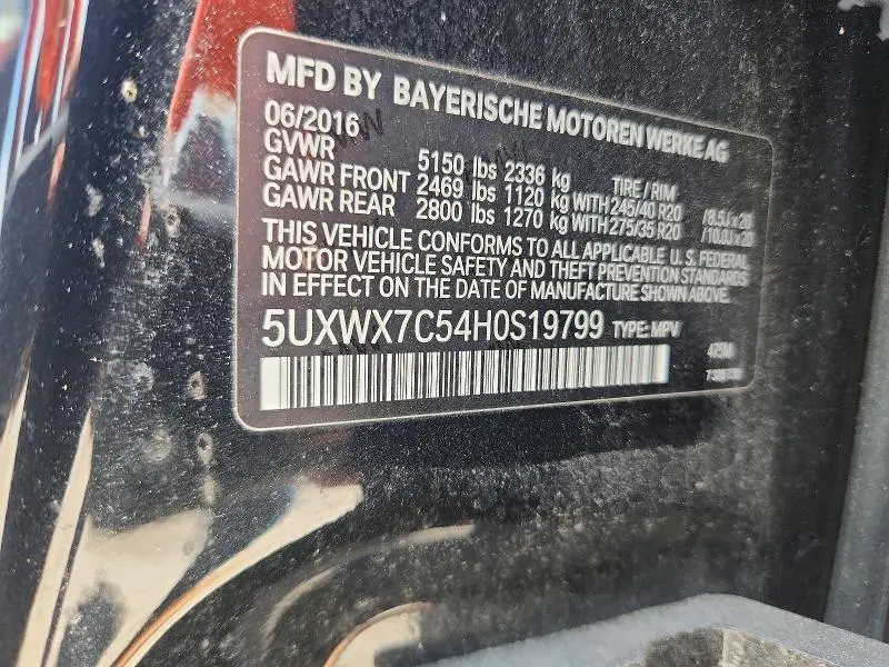 2017 BMW X3 XDRIVE35I  