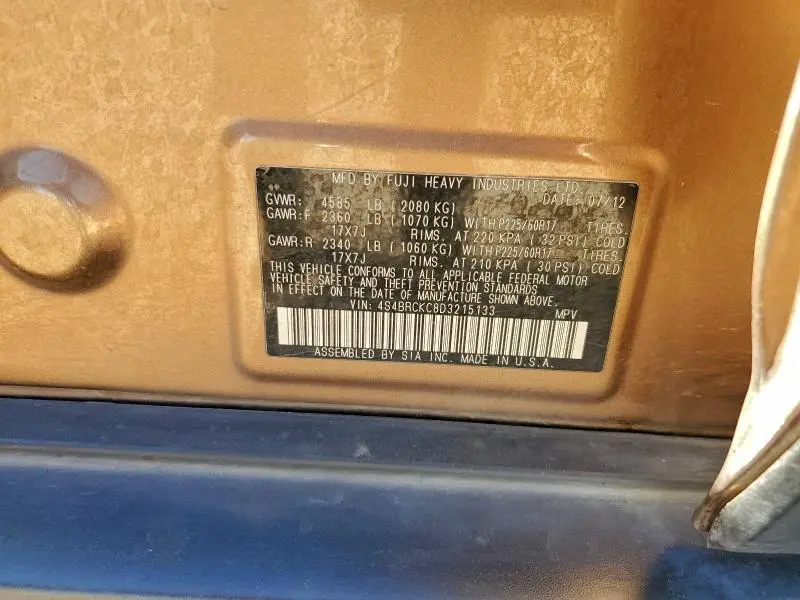 2013 SUBARU OUTBACK 2.5I LIMITED  