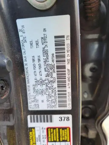 2016 TOYOTA TACOMA DOUBLE CAB  