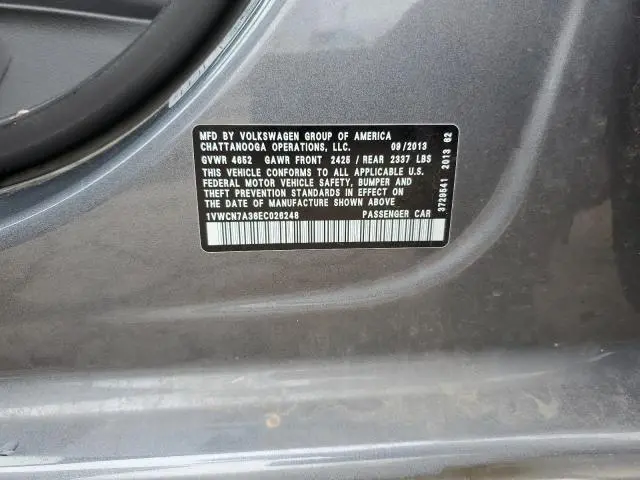 2014 VOLKSWAGEN PASSAT SEL