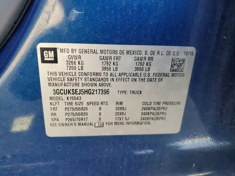 2017 CHEVROLET SILVERADO K1500 LTZ  