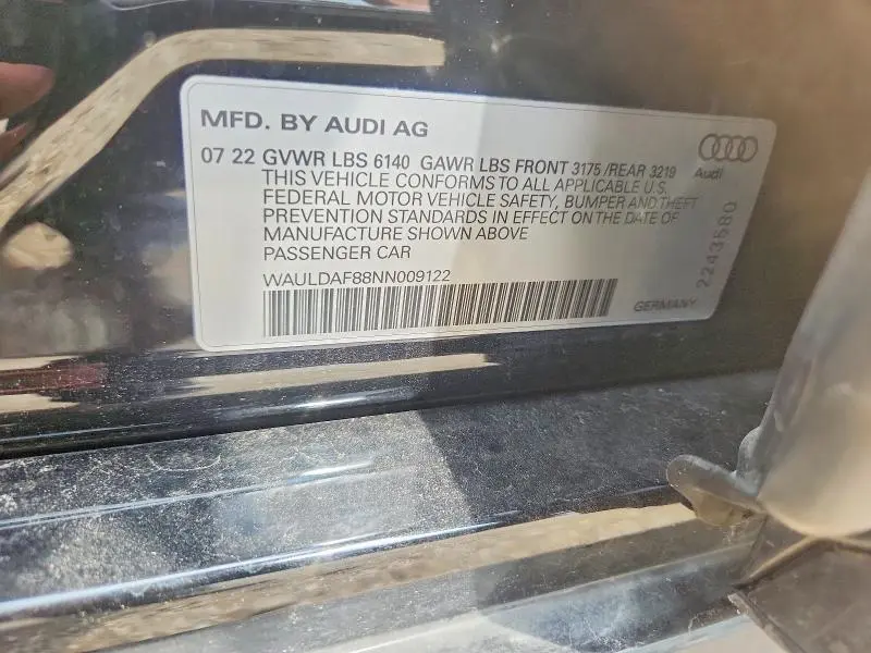 2022 AUDI A8 L  