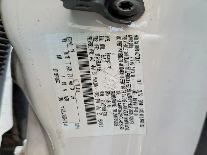 2012 FORD FOCUS SE  