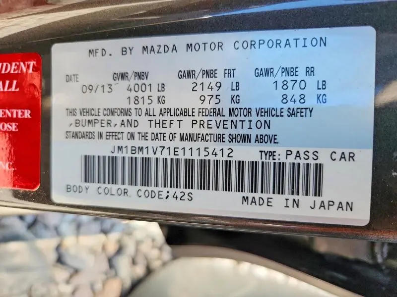 2014 MAZDA 3 TOURING  