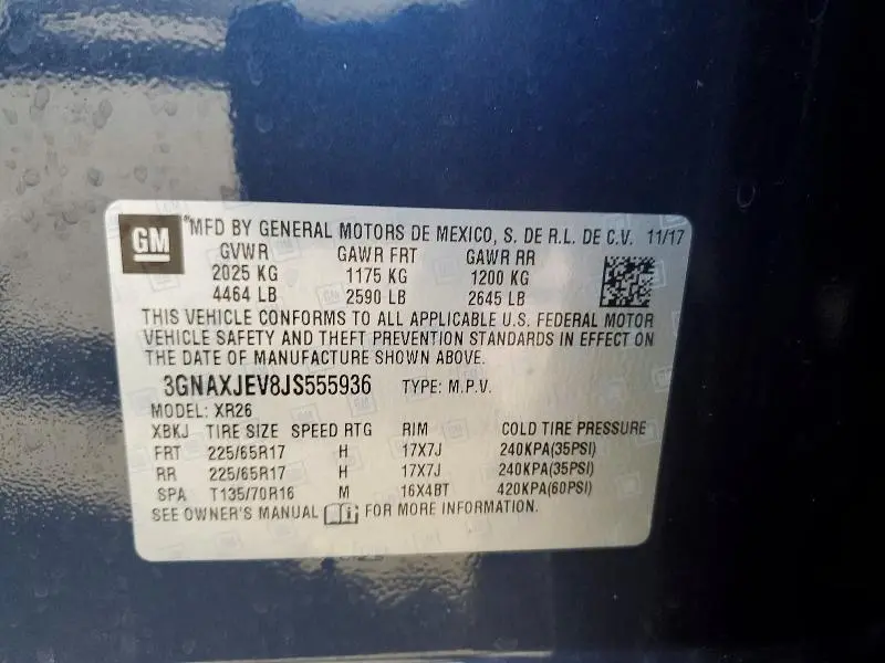 2018 CHEVROLET EQUINOX LT  