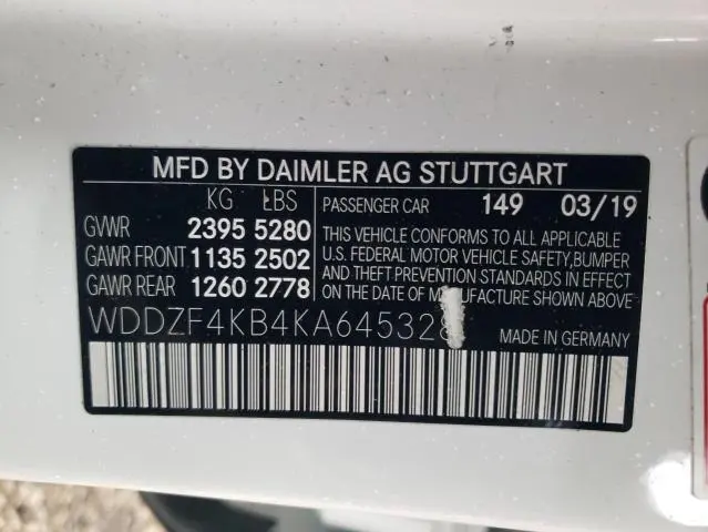 2019 MERCEDES-BENZ E 300 4MATIC  