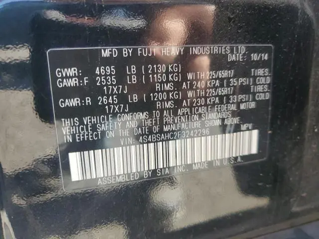 2015 SUBARU OUTBACK 2.5I PREMIUM  