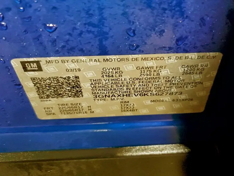 2019 CHEVROLET EQUINOX LS  