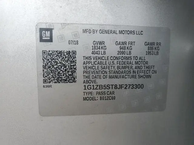 2018 CHEVROLET MALIBU LS  