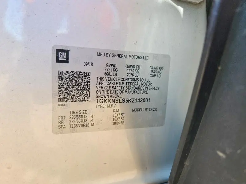 2019 GMC ACADIA SLE  