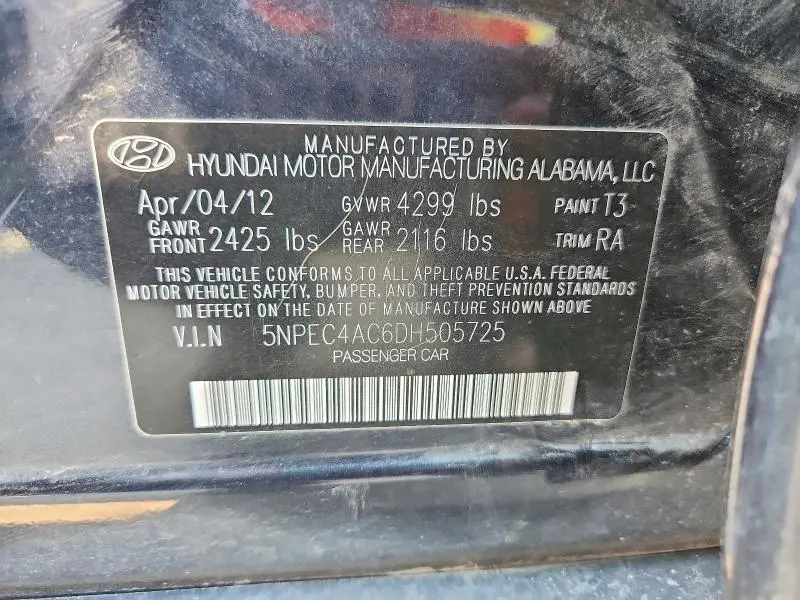 2013 HYUNDAI SONATA SE  
