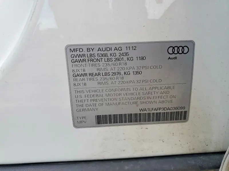 2013 AUDI Q5 PREMIUM PLUS  