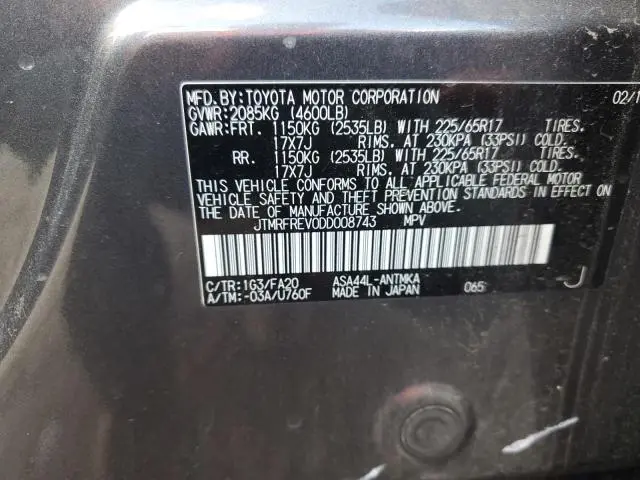 2013 TOYOTA RAV4 XLE