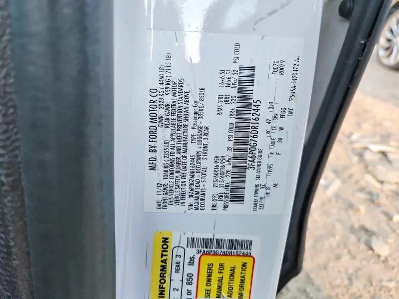 2013 FORD FUSION S  