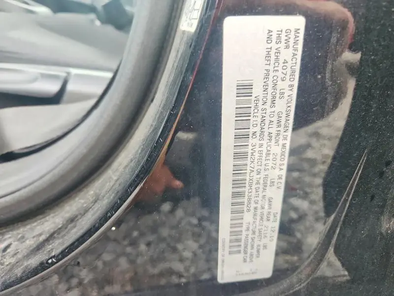 2011 VOLKSWAGEN JETTA BASE  