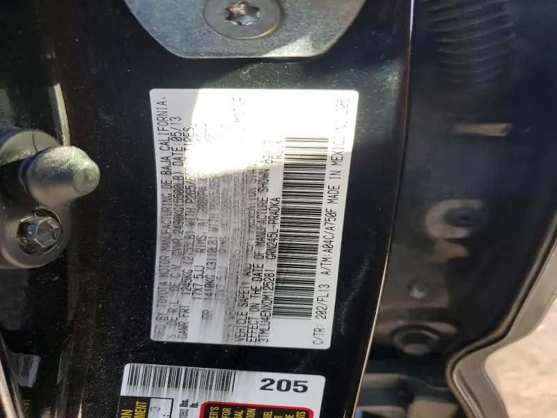 2013 TOYOTA TACOMA DOUBLE CAB  