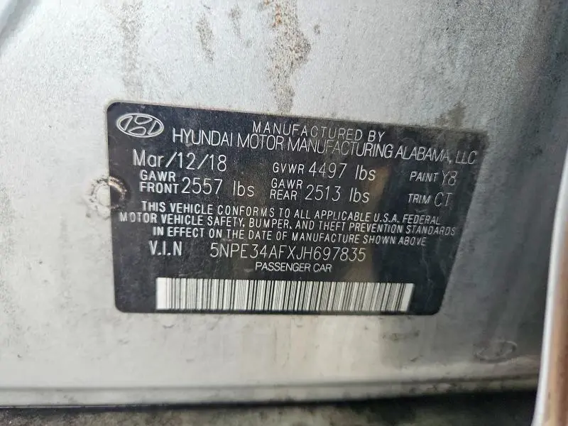 2018 HYUNDAI SONATA SPORT  
