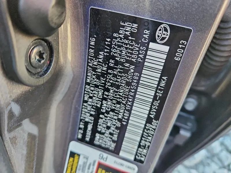 2015 TOYOTA CAMRY LE  