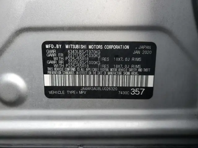 2020 MITSUBISHI OUTLANDER SPORT ES  