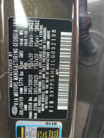 2020 KIA TELLURIDE SX  