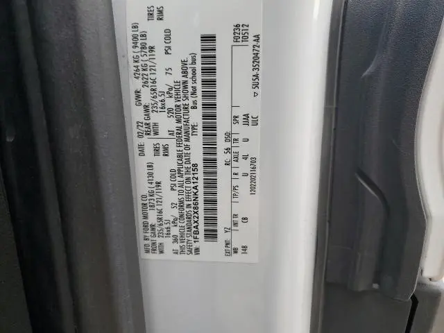 2022 FORD TRANSIT T-350  