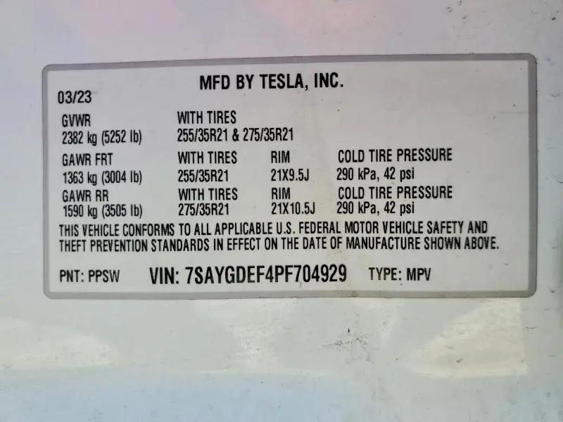 2023 TESLA MODEL Y   