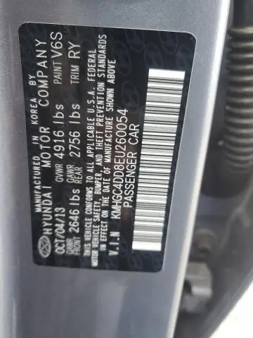 2014 HYUNDAI GENESIS 3.8L  