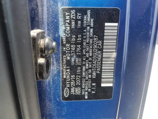 2016 HYUNDAI VELOSTER   