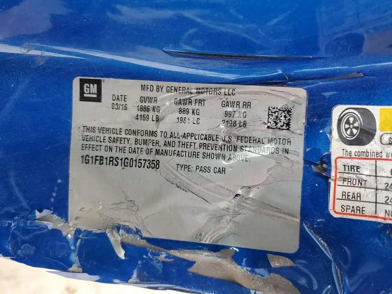 2016 CHEVROLET CAMARO LT  