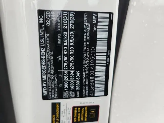 2020 MERCEDES-BENZ GLE 350  