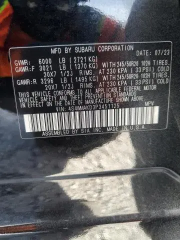 2023 SUBARU ASCENT LIMITED  