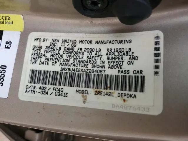 2010 TOYOTA COROLLA BASE  