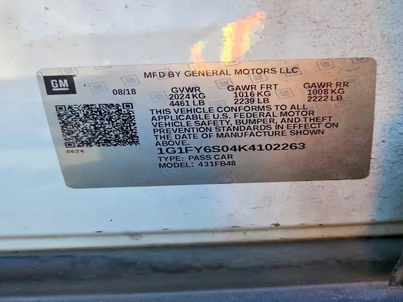 2019 CHEVROLET BOLT EV LT  