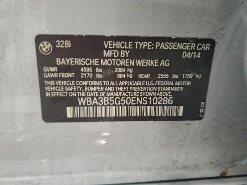 2014 BMW 328 XI SULEV  