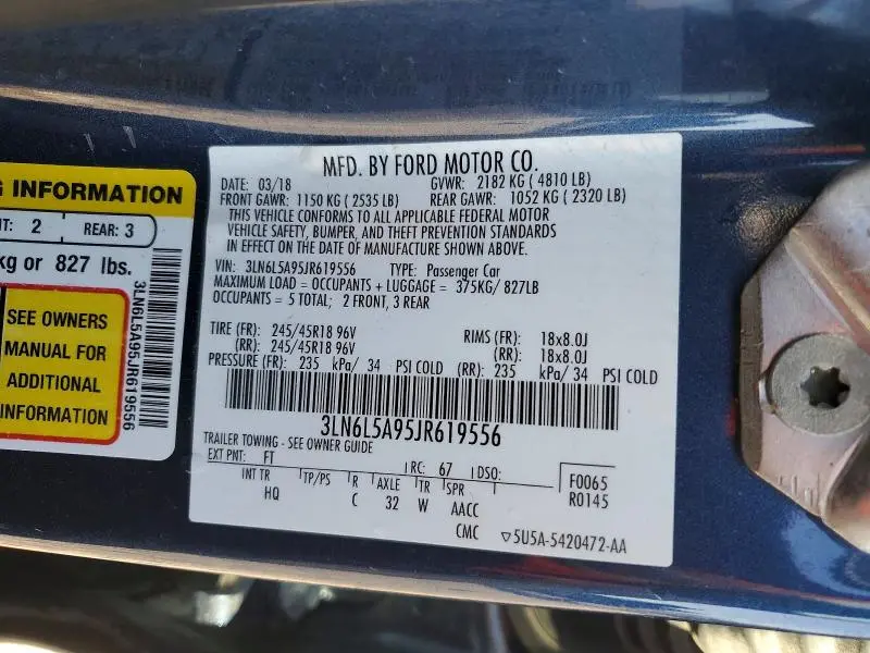 2018 LINCOLN MKZ PREMIERE  