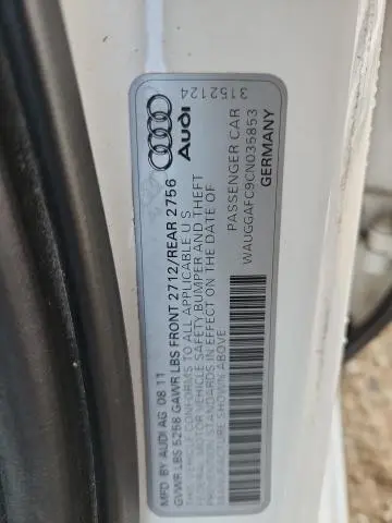 2012 AUDI A6 PREMIUM PLUS  