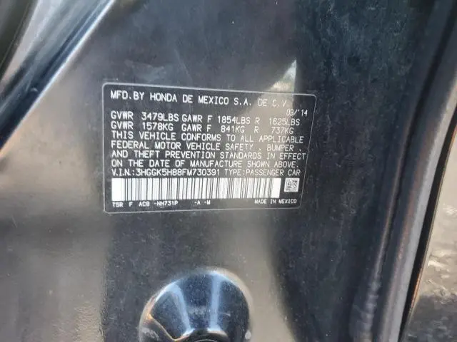2015 HONDA FIT EX
