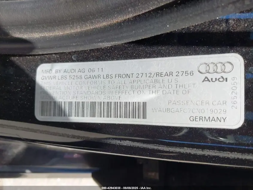 2012 AUDI A6 3.0 PREMIUM